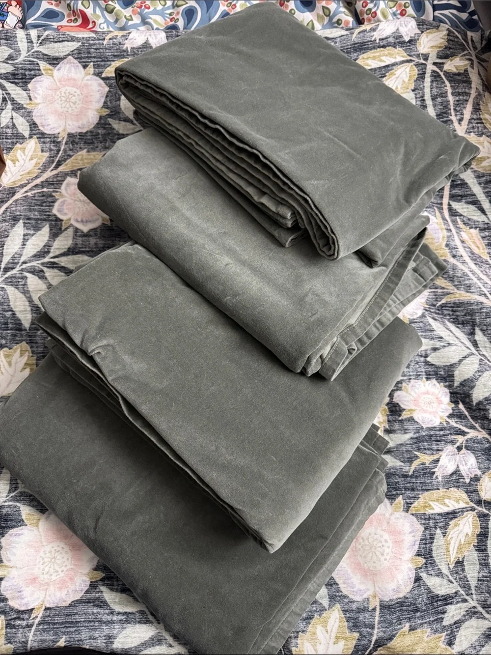 Ikea SANELA 100% Cotton Velvet Curtains